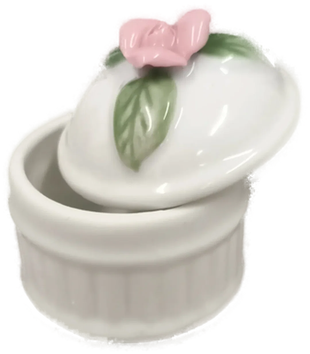 kleine Porzellendose, Landhausstil – Bild 1