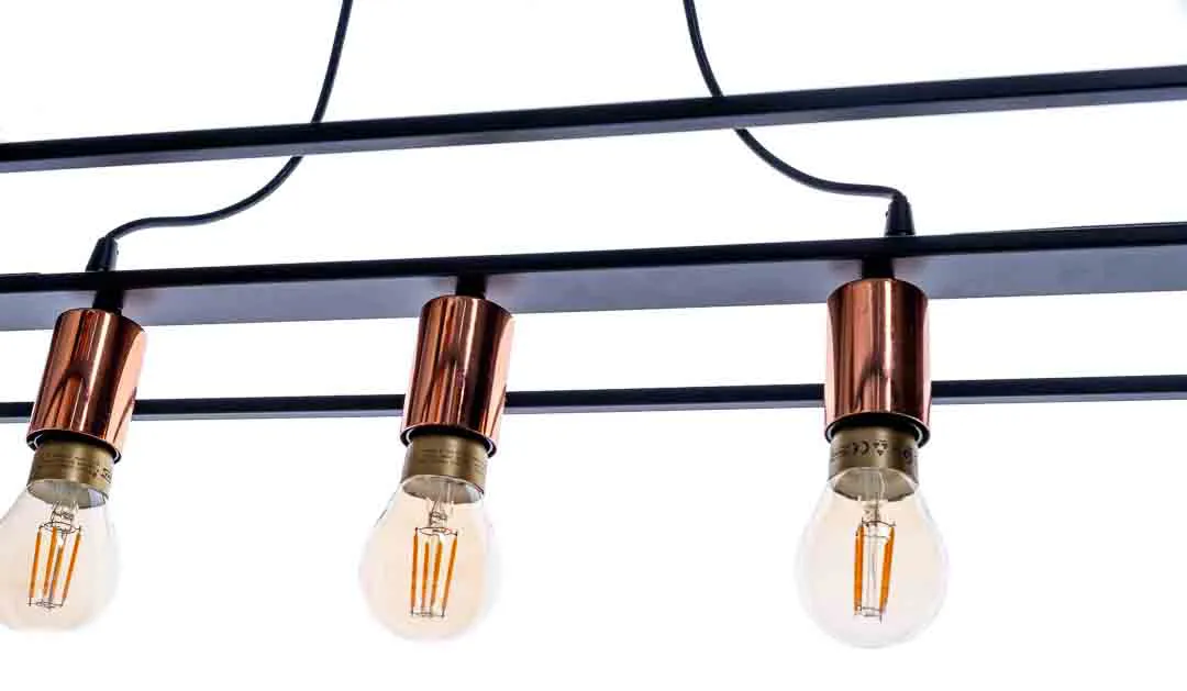 Ikea Hängelampe mit 5 Lampen im rechteckigen Metallrahmen – Bild 3