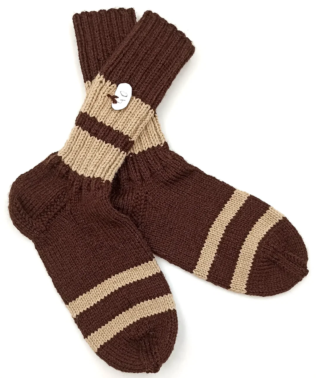 Handgestrickte Wollsocken Gr. 40 - Bild 1