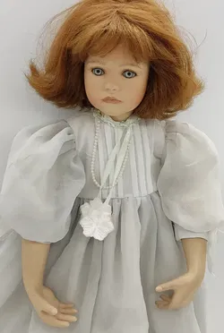 Ute Kase Lepp Porzellan Künstlerpuppe 2000 60cm - Bild 5