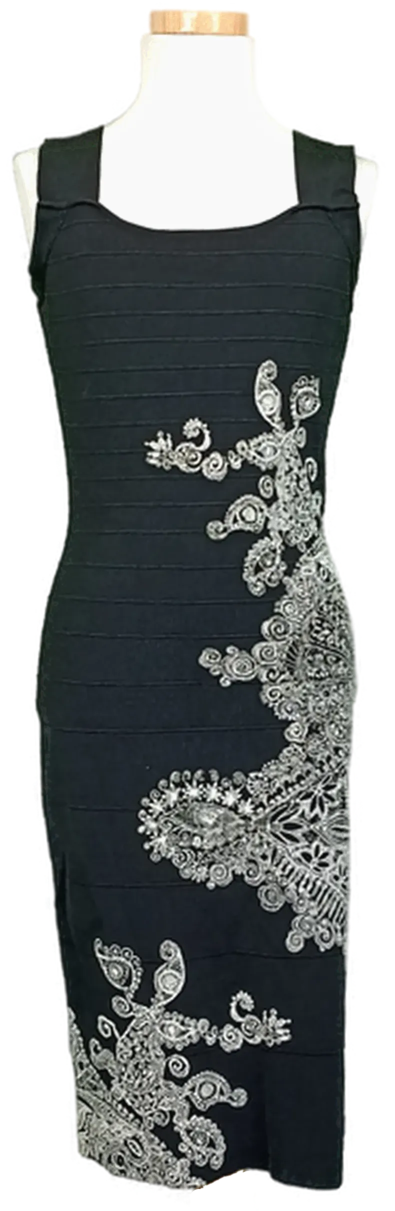Desigual Damenkleid schwarz mit Blumendruck Gr. M – Bild 1