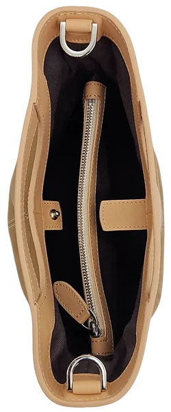 Max V. Koenig Damen Lederhandtasche, beige/hellbraun - Höhe ca. 22 cm - Bild 3