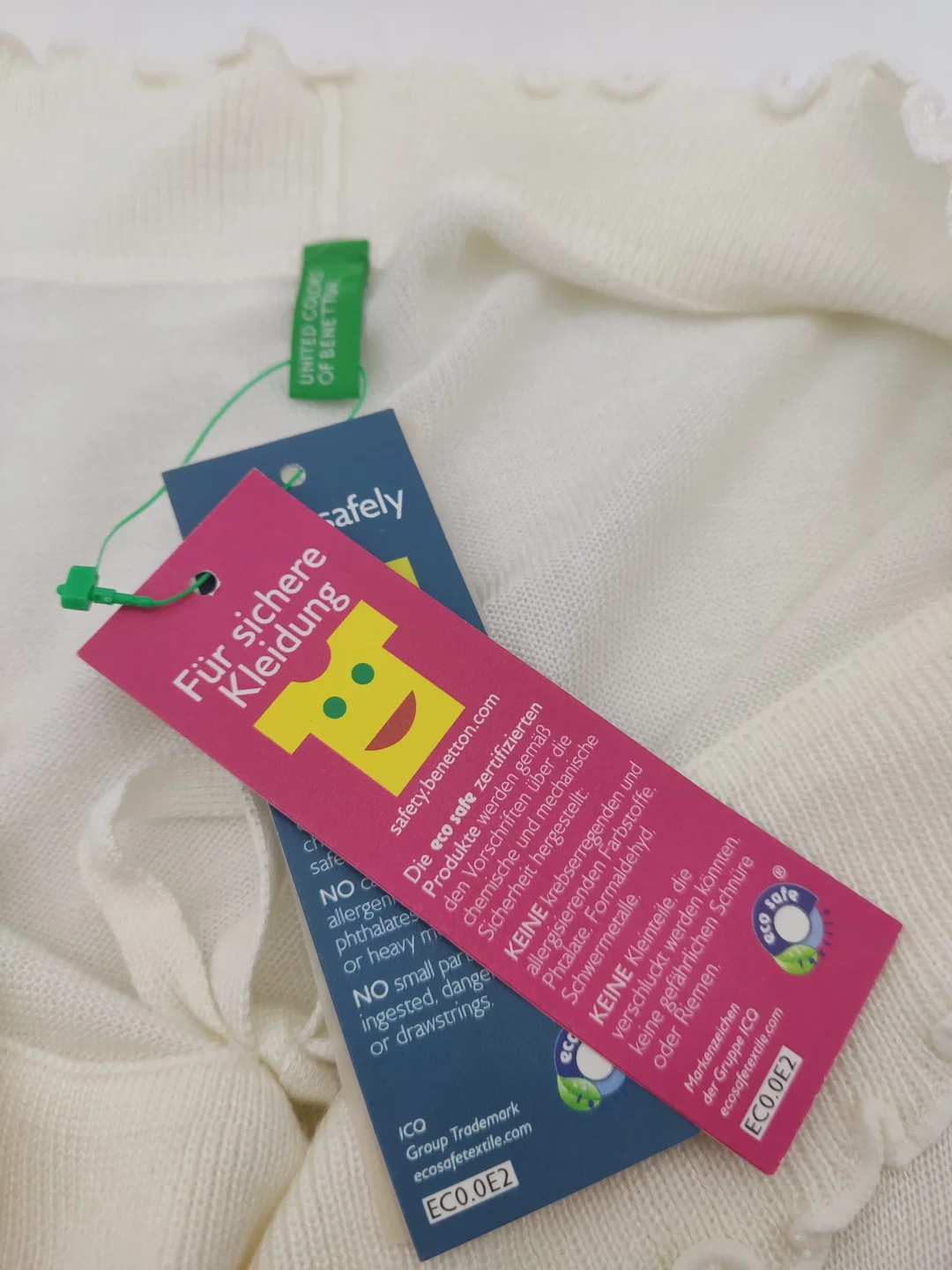 United colors of Benetton Kinder Strickjacke weiß Gr. 10/11 Jahre ( 150 cm) – Bild 2