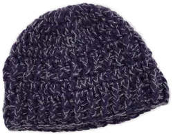 Damenhaube violett mit silbern glänzen Einwebungen - M/L - Bild 2