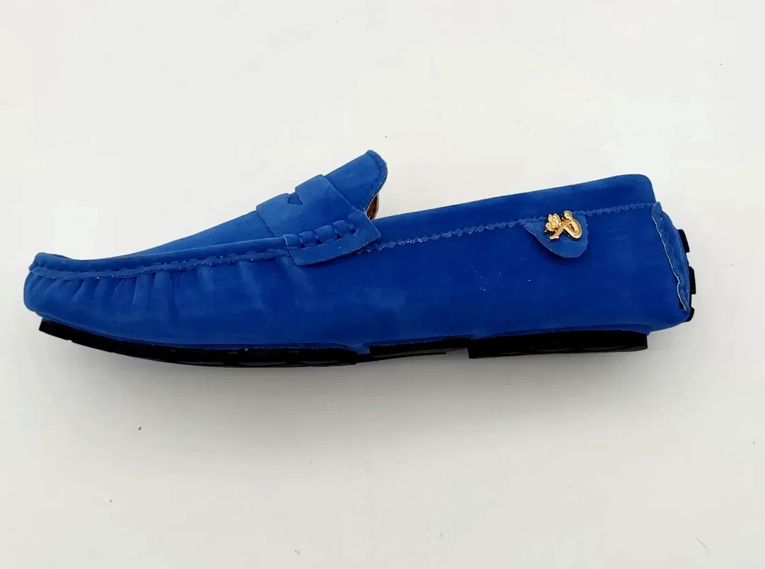 Fashion Herren Schuhe Mokassins blau Gr. 39 – Bild 2