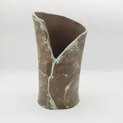 Dekovase Getöpfert Mandala-Keramik | Künstlerisches Unikat - Bild 1