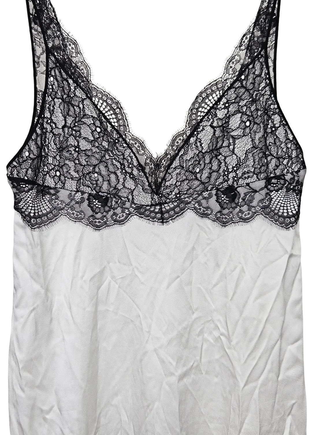 ZARA Damen Maxikleid mit Spitze, weiß - Gr. L – Bild 3