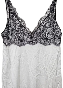 ZARA Damen Maxikleid mit Spitze, weiß - Gr. L – Vorschau 3