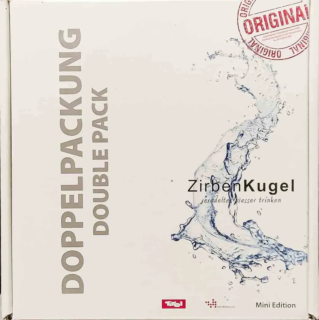 Original ZirbenKugel Doppelpack Mini Edition – Veredeltes Wasser genießen - Bild 1