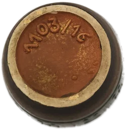 Vase vintage, braun/blau, Midcentury - Bild 3