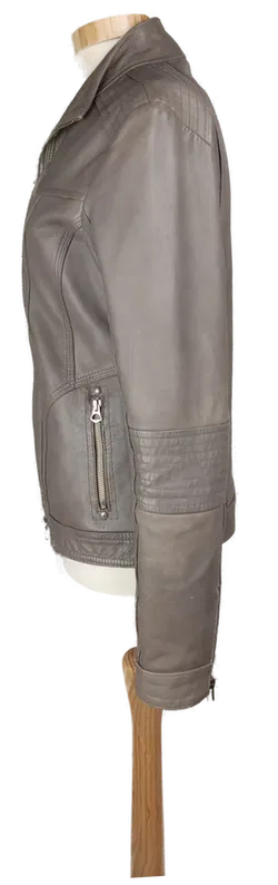 Via Montenapoleone Damen Lederjacke graubraun - L/40 - Bild 3