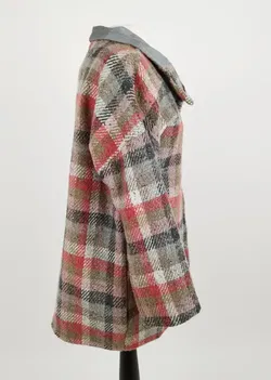 Wu'Side Karierter Mantel - Gr. ca. M/L / 65% Polyester, 30% Acryl, 5% Andere - Bild 2