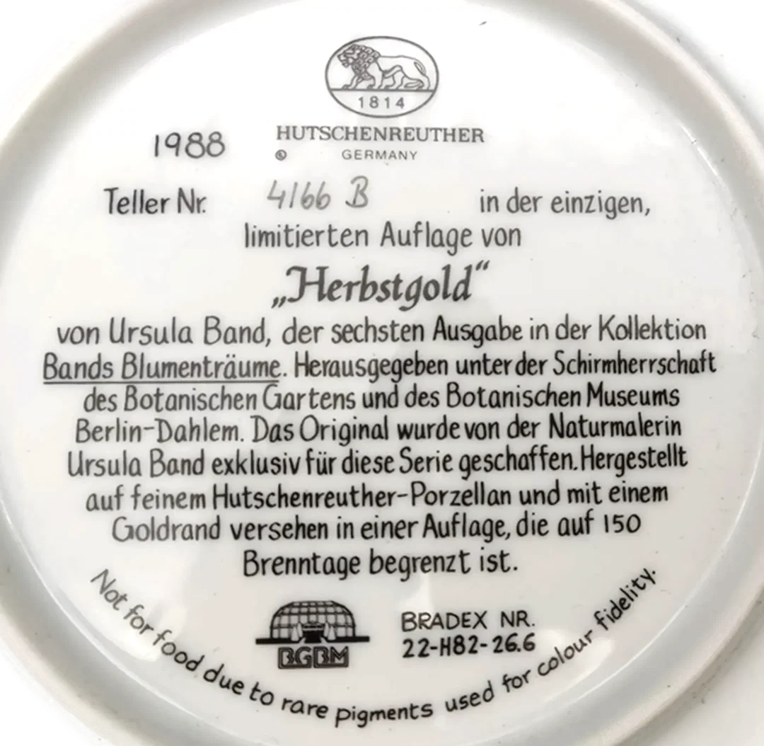 Hutschenreuther Sammelteller 1988 - „Winterdämmerung“ von Ursula Band (Teller 4166 B) – Bild 3