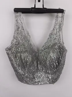 Ballkleid 2-teilig, silber, Eva & Lola, Gr. L - Bild 6