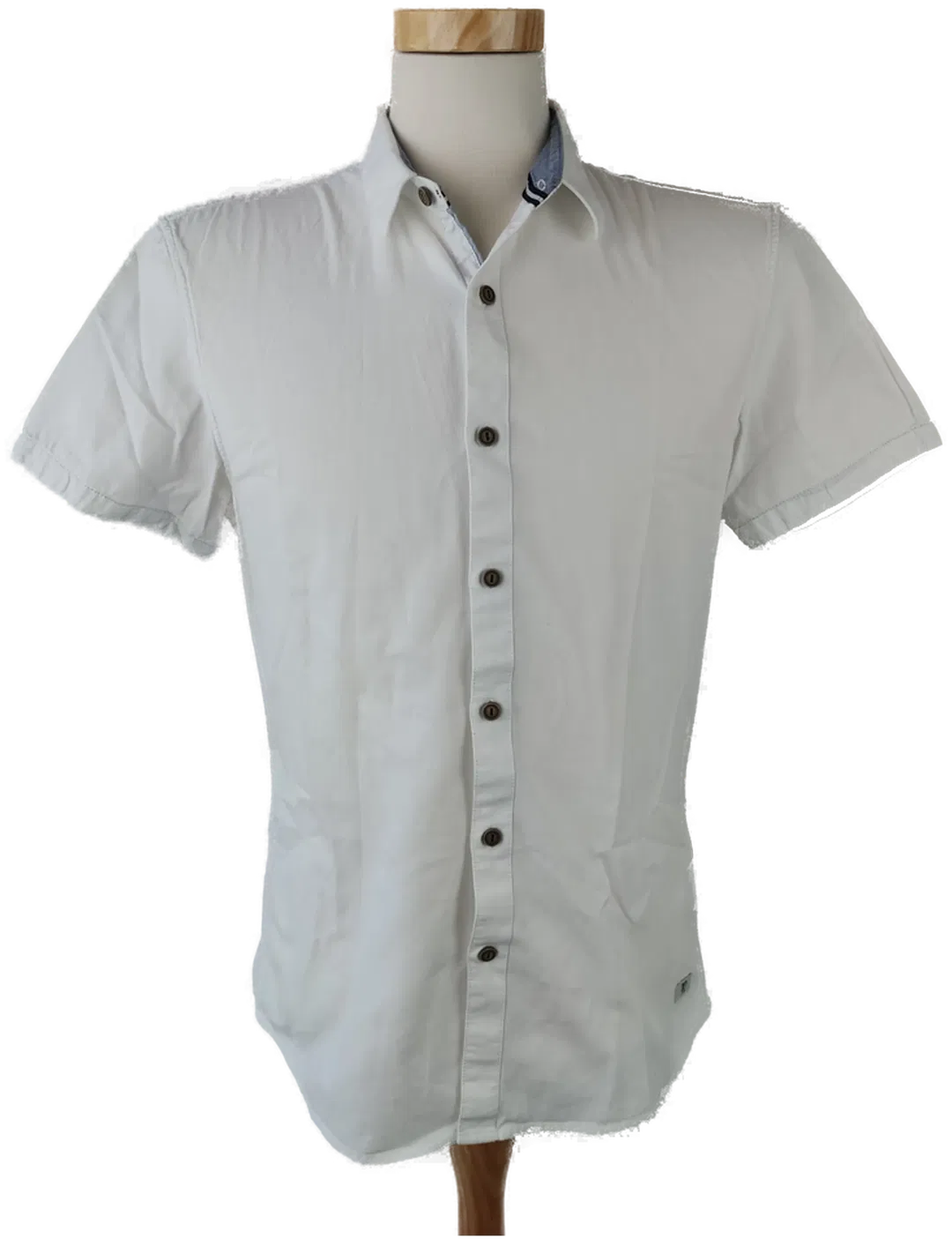 TOM TAILOR Denim Herrenhemd, weiß - Gr. M (slim fit) - Bild 4