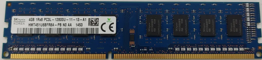 SK hynix 4GB DDR3 1Rx8 PC3L-12800U-11-13-A1 - Bild 1