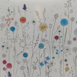 Leiner Blumen-Bild Wasserfarbe - 51x49cm Rahmen - Bild 2