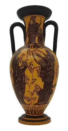 Handgemalte Vase der griechischen Mythologie aus Ton, Höhe 36cm - Bild 1