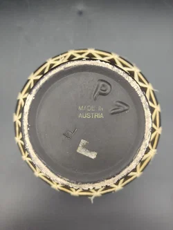 Gmundner Keramik Vase mit Bastflechtung - Bild 4