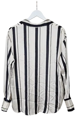 ZARA Damen Bluse mit Streifen, weiß - Gr. XL - Bild 2