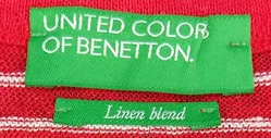 United Colors of Benetton Kindershirt rot/weiß Gr. S/CH – Vorschau 3