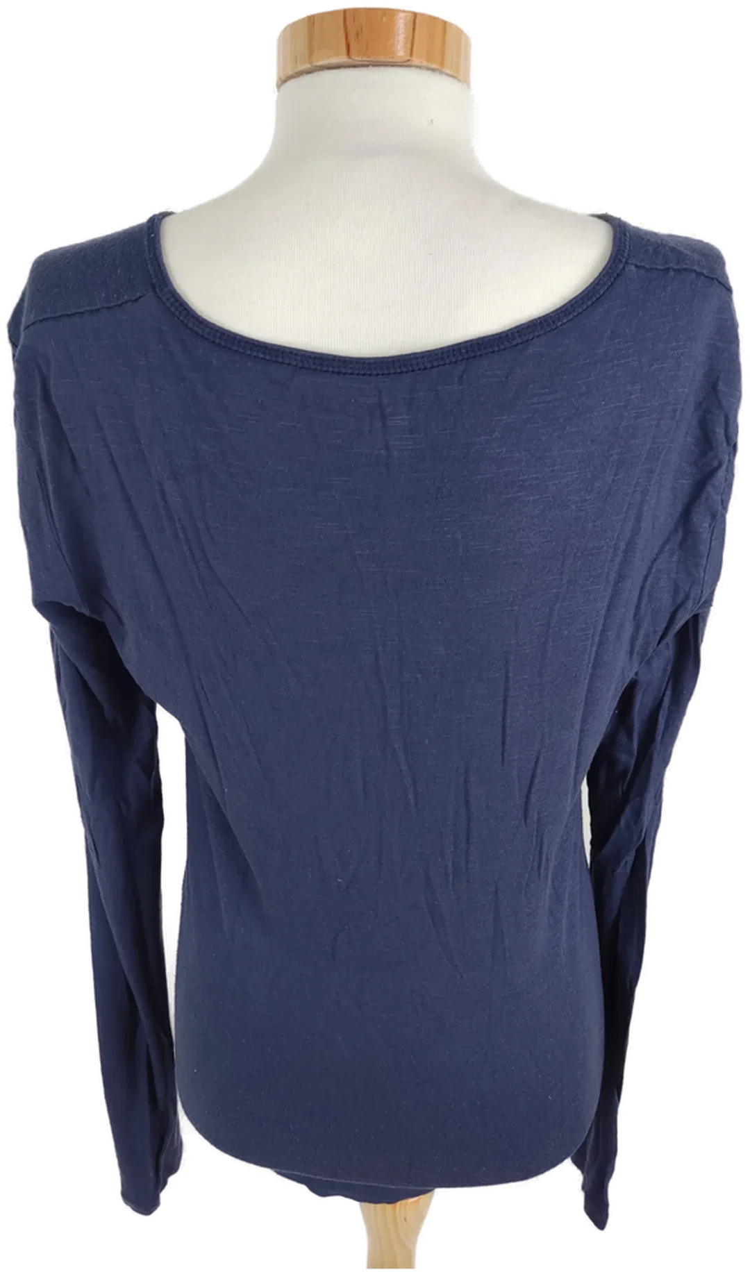 T-Shirt "Garcia", langarm mit Rundhalsausschnitt, dunkelblau, Größe L – Bild 5