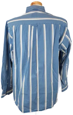 Herrenhemd längsgestreift blau, weiß - L - Bild 3