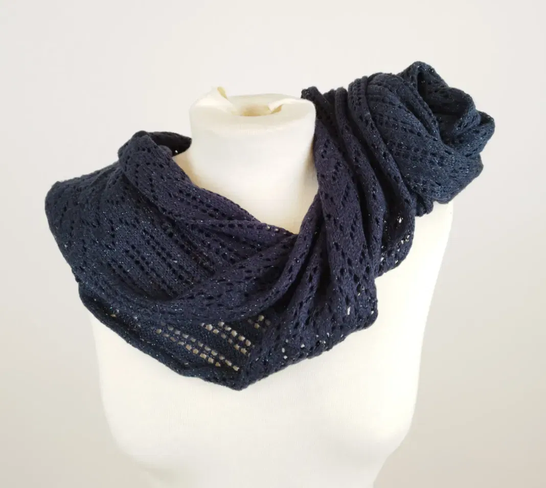 Glitzernder Infinity-Strickschal - bemustert / ca. 180cm  - Bild 4