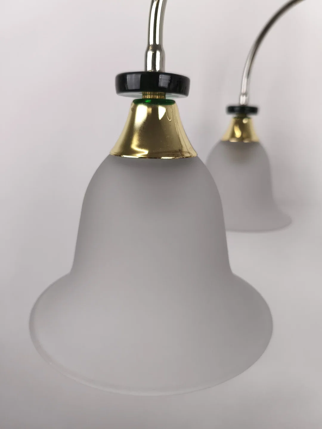 Deckenlampe, Luster 5-flammig, Messing/Glas – Bild 3