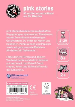 Moses. black stories Junior – pink stories | Rätsel-Kartenspiel für Mädchen - Bild 2