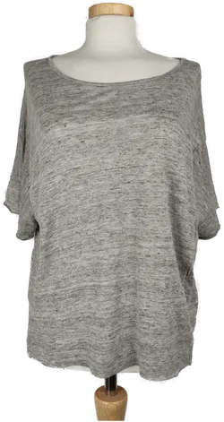 Mango Damen T-Shirt grau meliert - S/36 - Bild 1