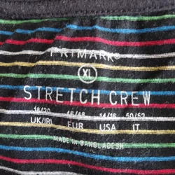 Primark Damen Langarmshirt, schwarz bunt gestreift - Gr. 46/48 - Bild 4