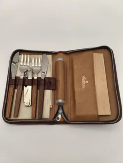 Pierre Watson International Reisebesteck in Ledertasche   - Bild 2