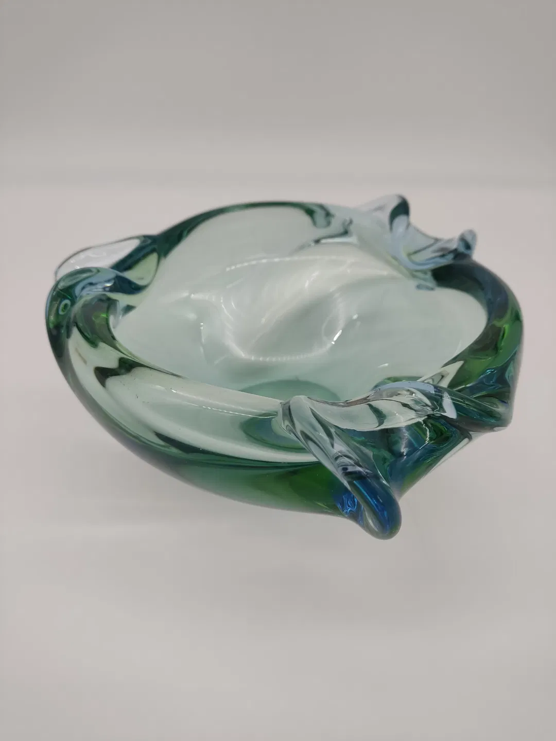 Mid-Century Glasschale grün-blau - Bild 3