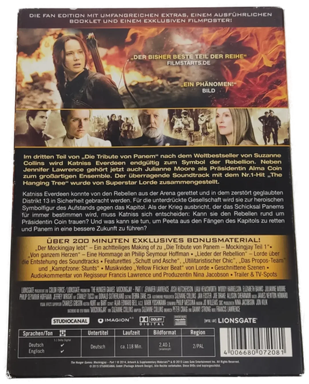 2 DVD's Die Tribute von Panem "Mockingjay" Teil 1 Fanedition – Bild 3
