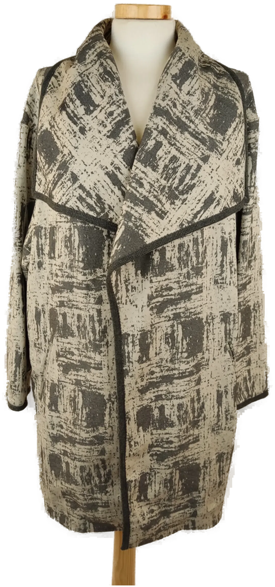 Asos Offener Damenmantel  grau gemustert - XS/34 - Bild 1