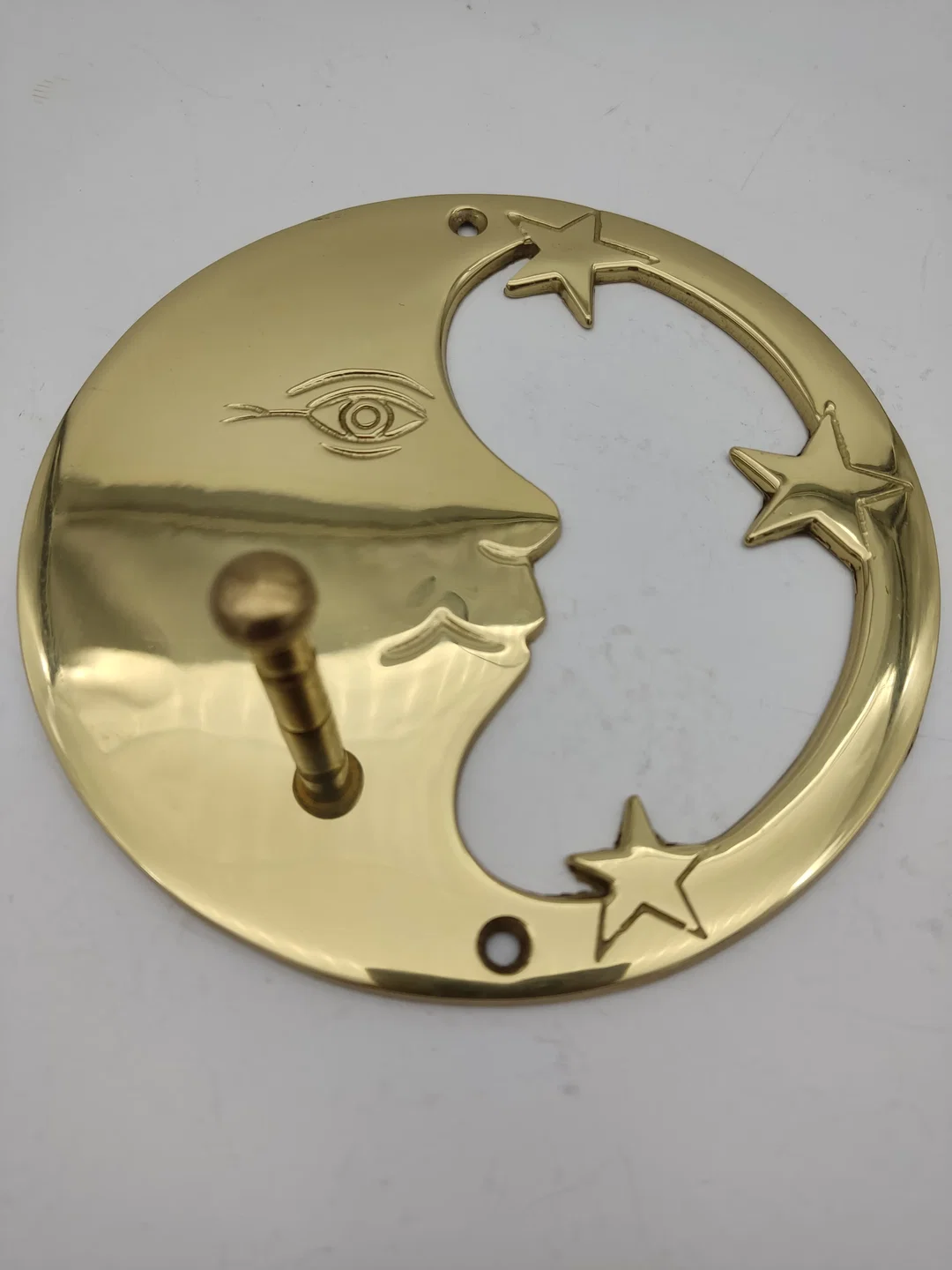 Wandhaken aus Messing, Halbmond, D / 14 cm - Bild 1