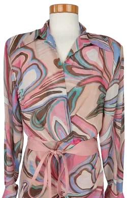 Maryley Damen Maxikleid, rosa - Gr. M  - Bild 4