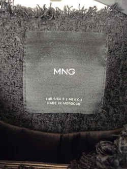 Strukturierte Mango Tweet Jacke mit markanten goldenen Knöpfen, 4 aufgesetzte Taschen, Wollgemisch, Größe S – Vorschau 6