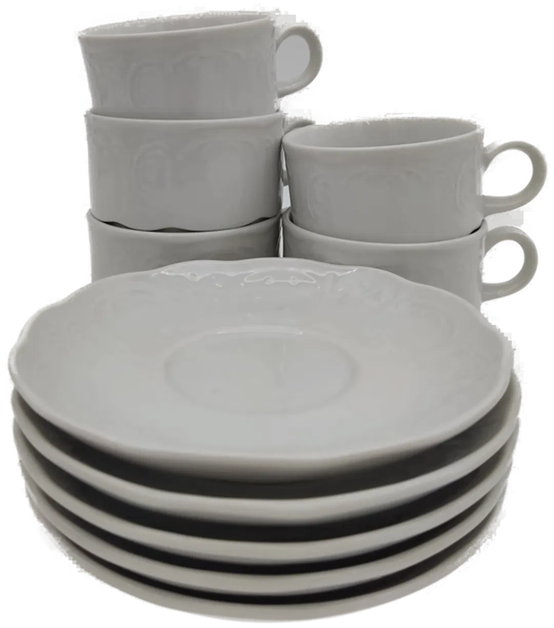 Lilien Porzellan Konvolut weiß - Bild 1