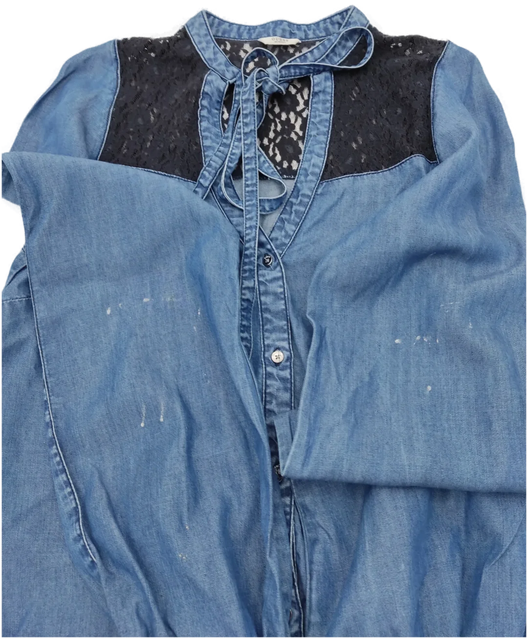 Guess Damen Jeans Bluse blau/schwarz Gr. 36 – Bild 6