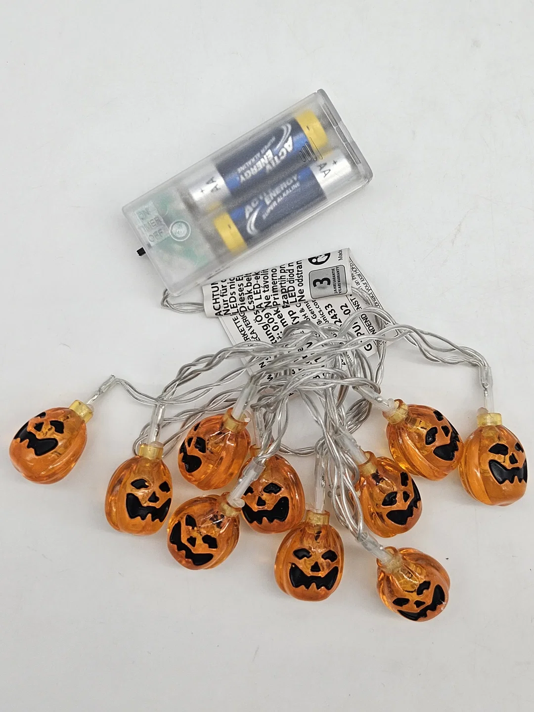 LED-Dekolichterketten für Halloween Set #4 (Geister, Fledermäuse, Kürbisse und Spinnen) – Bild 6