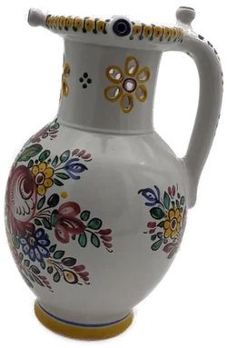 Keramikkaraffe im Traditionellen Still mit Blumendekor - Bild 2