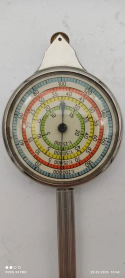 Antikes Kartenmesser, Kurvimeter - Bild 2