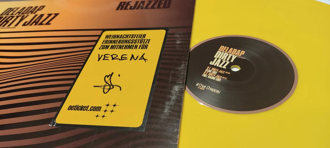 Deladap Dirty Jazz Rejazzed Gelbes Vinyl LP HANDSIGNIERT – Bild 2