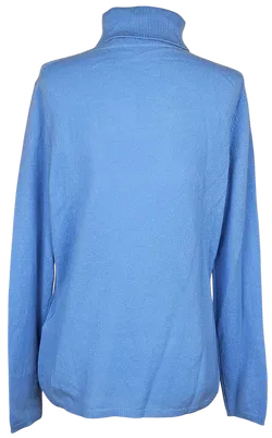 LUISA DI CARPI Damen Kaschmir Rollkragenpullover, blau - Gr. L  - Bild 3