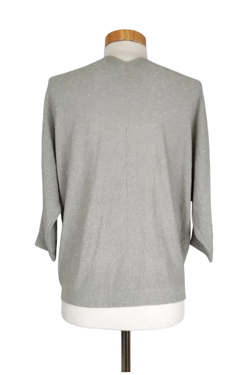 Hearts & More Damen Cardigan mit Lurex, schilf/silber - Gr. XS – Bild 2