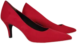 Marco Tozzi Damen Pumps Veloursleder, rot - Größe 40 - Bild 1