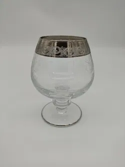 Murano Medici Cognac Gläser mit Platinrand 5 Stück - Bild 3