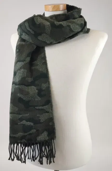 Herren Schal - Camouflage grün-schwarz - Bild 4